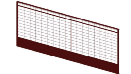 2.6m Compression Post Edge Protection Barrier