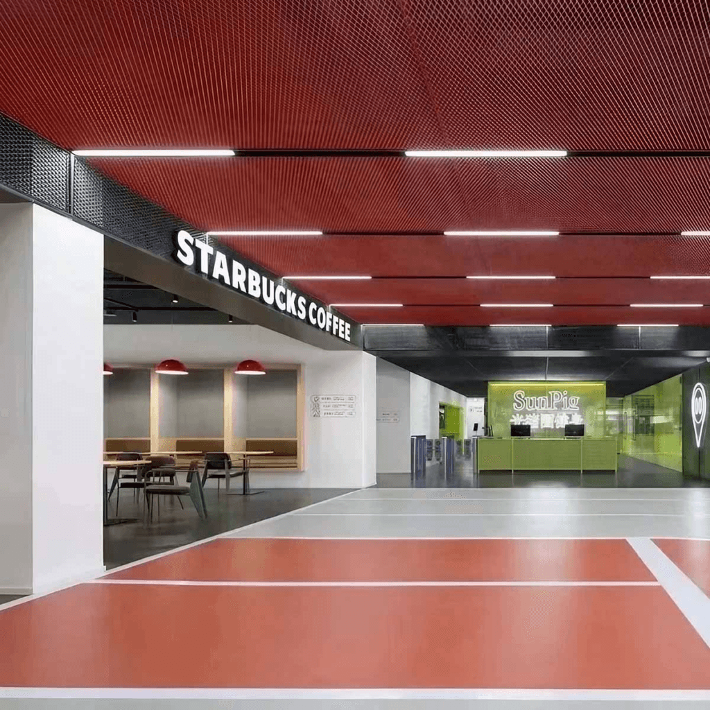 Aluminum Expanded Metal Mesh Ceiling Custom Fbrication