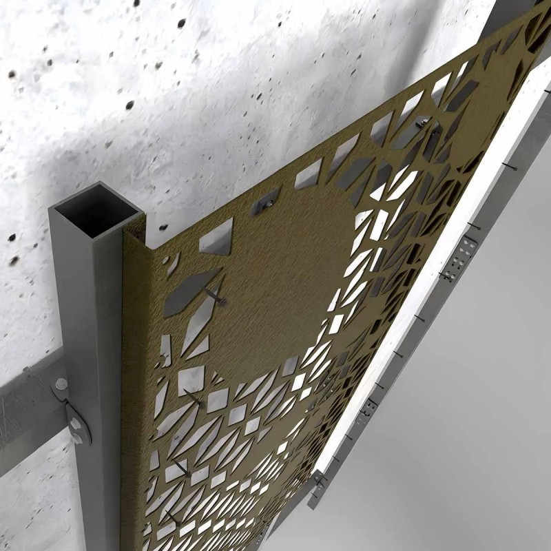 Laser-Cut Aluminum Metal Curtain Facade Panel Fabrication