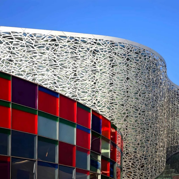Laser-Cut Aluminum Metal Curtain Facade Wall Panel
