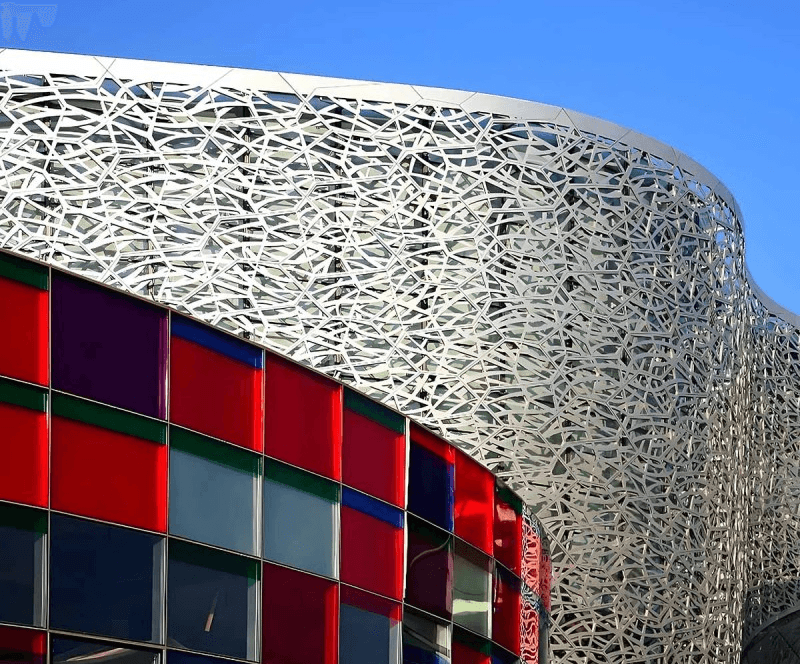 Laser-Cut Aluminum Metal Curtain Facade Wall Panel