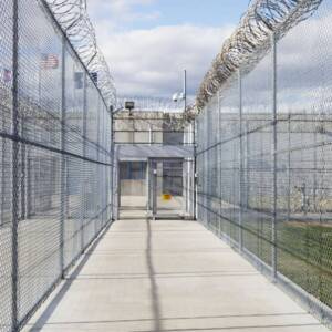 Prison Fence Chain Link Fence With Concertina Razor Barbed Wire