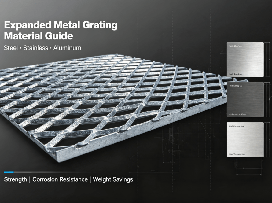Expanded Metal Grating Material Guide Steel, Stainless, Aluminum