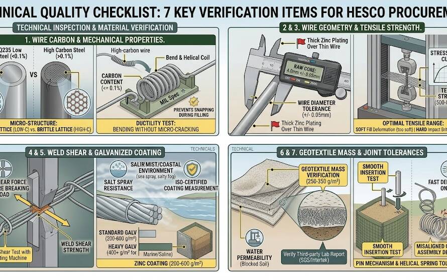 Top 7 Technical Quality Checklist Items Before Buying Hesco Bastion Barriers from China Manufacturers
