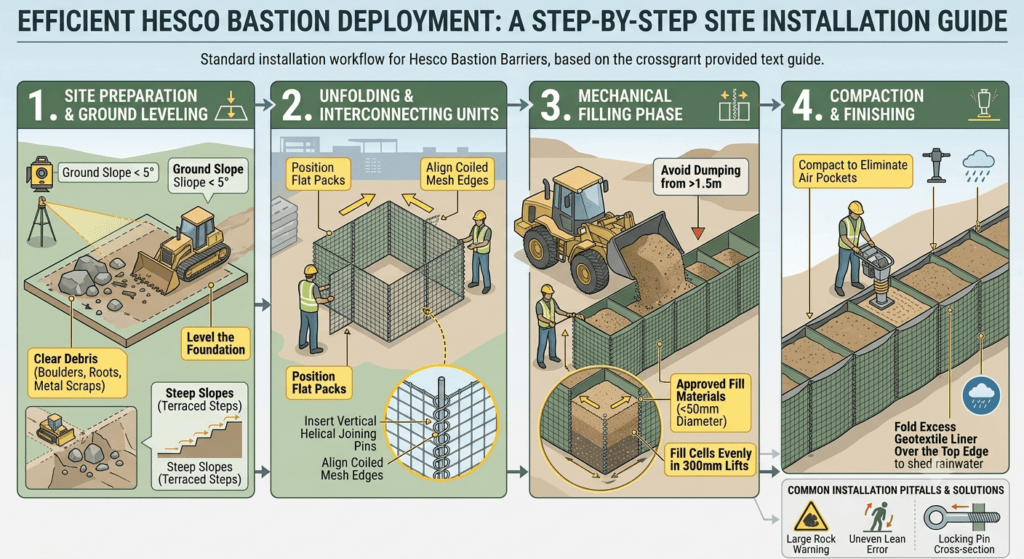 how to install hesco barrier
