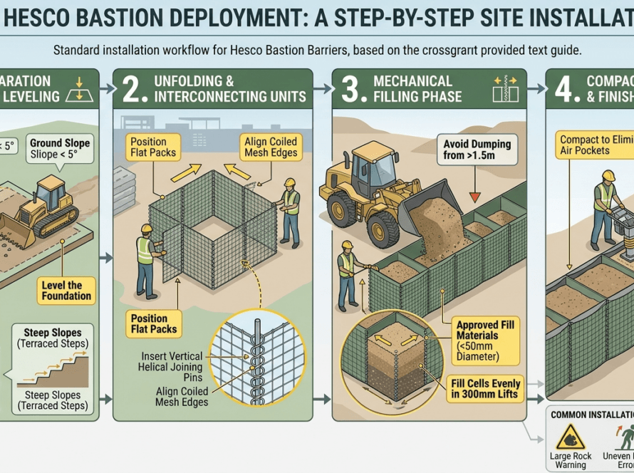 how to install hesco barrier